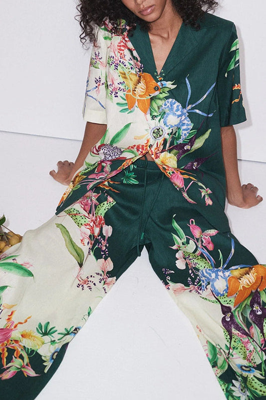 Floral Shirt + Pants Set