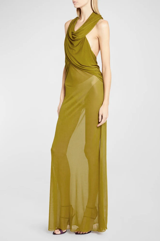 Carleigh Ruche Maxi Dress With Headscarf | Dress In Beauty