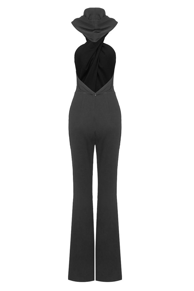 Backless Hooded Jumpsuit With Slip Pockets | Dress In Beauty