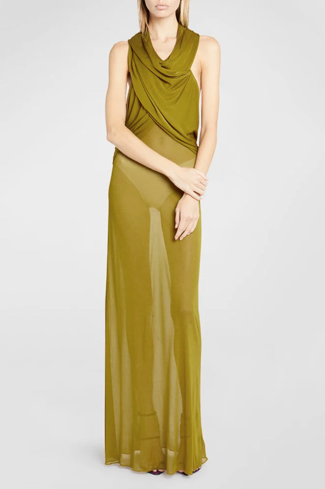 Carleigh Ruche Maxi Dress With Headscarf | Dress In Beauty