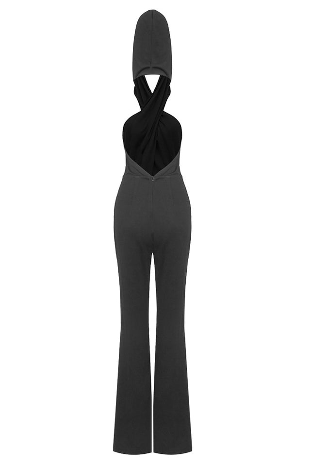 Backless Hooded Jumpsuit With Slip Pockets | Dress In Beauty