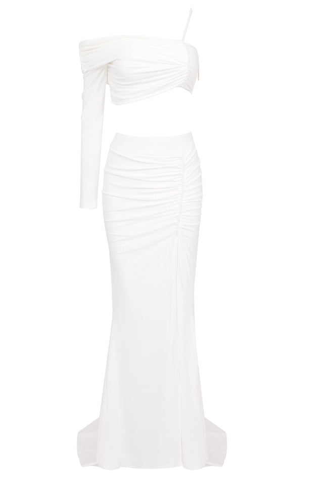 Pearl One-Sleeve Top & Long Skirt Set | Dress In Beauty