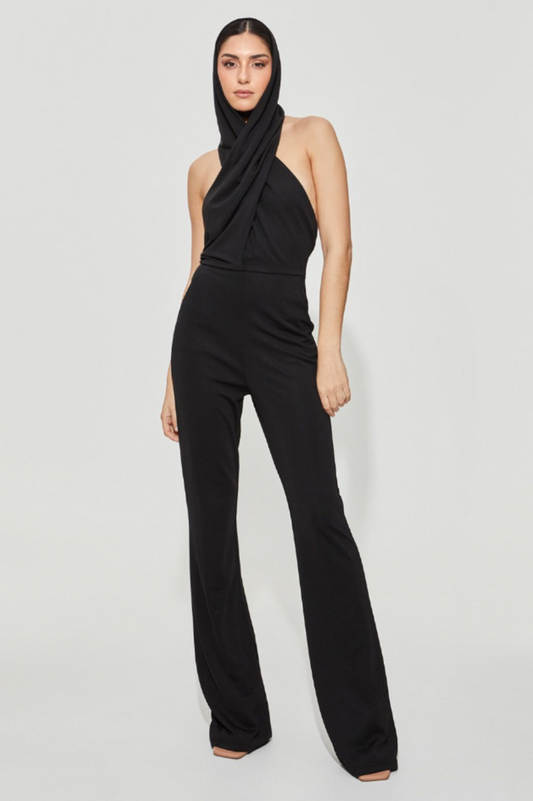 Backless Hooded Jumpsuit With Slip Pockets | Dress In Beauty